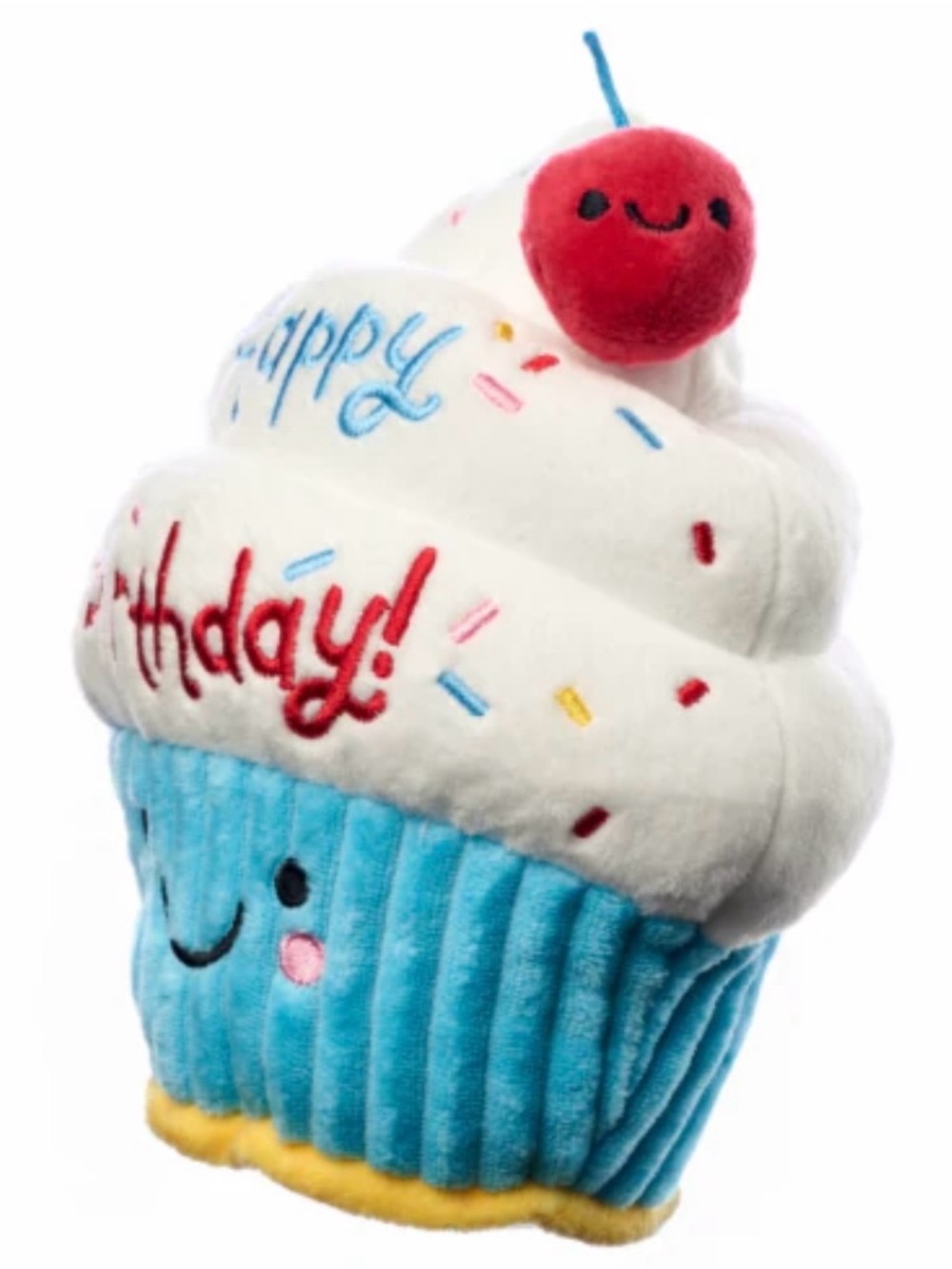American Greetings 'Happy Birthday' Cupcake Plush with Cherry- NWOT - Picture 9 of 11